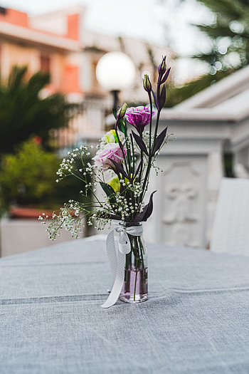 Flowers, Bouquet, Vase, Tape, Decor HD phone wallpaper