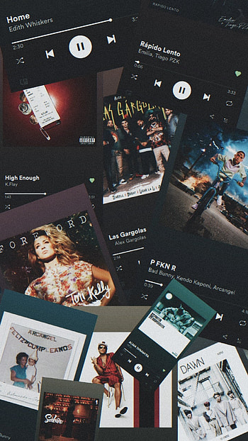 Spotify, edith whiskers, bad bunny, graph, music, k.play, emilia, tiago pzk HD phone wallpaper