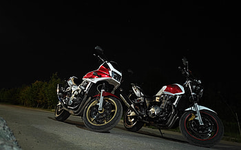 Honda CB1300ST, 2021, Sports Bikes, Exterior, Night, CB1300, New Red White CB1300, Japanese Motorcycles, Honda HD wallpaper