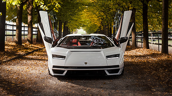 White, Car, Lamborghini, Countach, LPI 800-4 Cars HD wallpaper