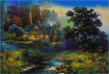 En el campo, arrollo, campo, vista, colores HD wallpaper