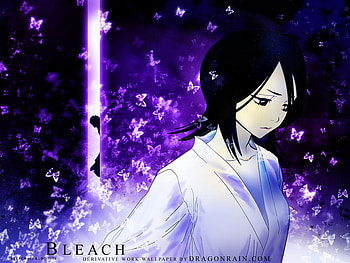 Rukia, purple, girl, stuff, anime HD wallpaper