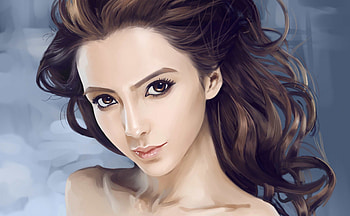 Pretty face in 3D, model, abstract, girl, 3D, pretty face HD wallpaper