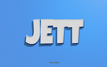 Jett, blue lines background, with names, Jett name, male names, Jett greeting card, line art, with Jett name HD wallpaper