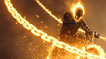 Ghost Rider Vengeance Unleashed, ghost-rider, superheroes, artwork, art, digital-art, ai HD wallpaper