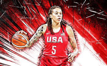 Seimone Augustus, grunge art, USA Basketball Womens National Team, basketball, Seimone Delicia Augustus, US womens national basketball team, red abstract rays, Seimone Augustus HD wallpaper