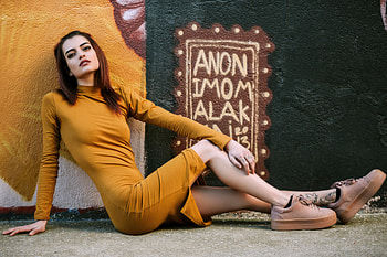 Girl In Mustard Dress , girls, model HD wallpaper
