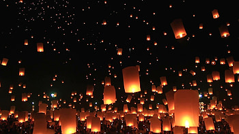 Light the Nights Desert, Sky Lantern Festival, Enchanting experience, Memorable event HD wallpaper