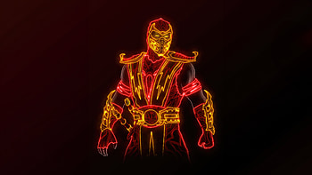 Scorpion Mortal Kombat Neon , scorpion, mortal-kombat, games, neon, artist, artwork, digital-art, video-games HD wallpaper