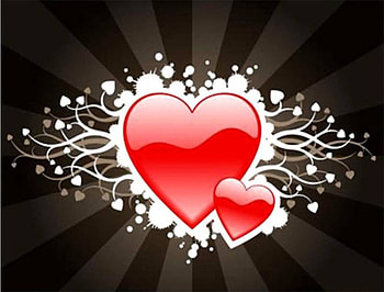 2 Hearts, stripes, red hearts, love HD wallpaper