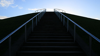 Stairs Steps Dark Blue Sky Background Dark Background HD wallpaper