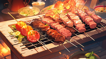 Sizzling BBQ Skewers, bbq, Grill, barbecue HD wallpaper