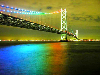 Bridge Lights, bridge, cool, , lights HD wallpaper