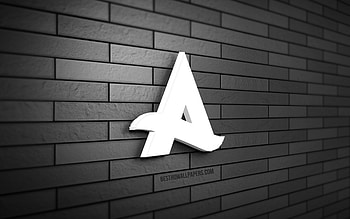 Afrojack 3D logo, , Nick van de Wall, gray brickwall, creative, music stars, Afrojack logo, dutch DJs, 3D art, Afrojack HD wallpaper