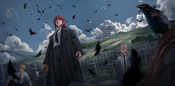 Chainsaw Man : Power, Makima & Denji Unite in Epic Anime Scene, Power (Chainsaw Man), Makima (Chainsaw Man), Denji (Chainsaw Man), Anime, Chainsaw Man HD wallpaper
