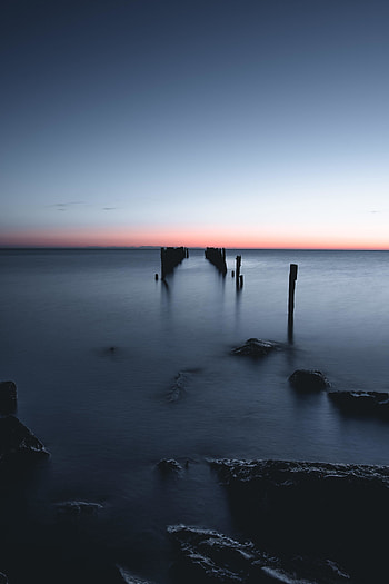 Evening at coast, sea, nature HD phone wallpaper
