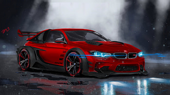 BMW M4 Highly Modified, bmw, cars, bmw-m4, modified, tuned, red HD wallpaper