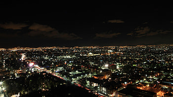 Night city, City lights, Mexico aerial view, Urban marvel HD wallpaper