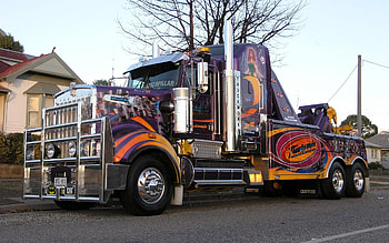 W900 Cargo Tow Truck, Kenworth HD wallpaper