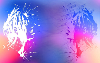 Abstract, Bright, Couple, Pair, Paint HD wallpaper