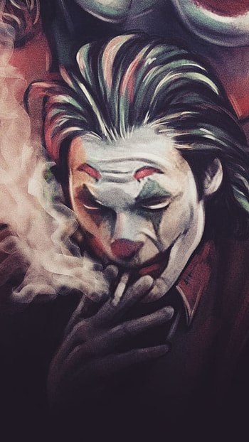 Joker Smoking, Painting HD phone wallpaper