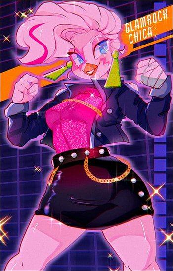 Glamrock Chica, glamrockchica, chica, sb, fnaf9, sbfnaf, securitybreach, glamrock, fnafsb, pride, fnaf HD phone wallpaper