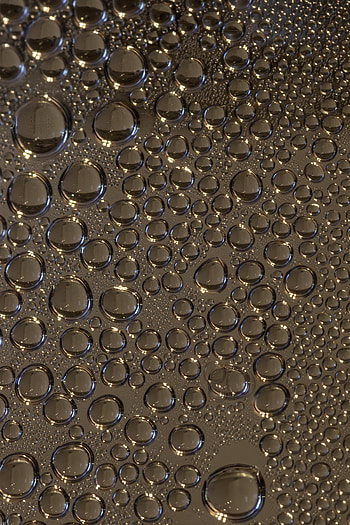 Drops, Macro, Wet, Grey, Glass HD phone wallpaper