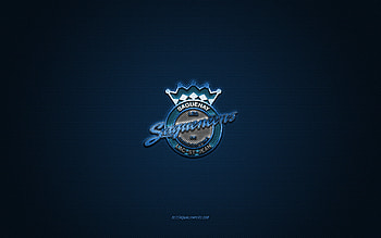 Chicoutimi Sagueneens, Canadian hockey club, QMJHL, blue logo, blue carbon fiber background, Quebec Major Junior Hockey, hockey, Quebec, Canada, Chicoutimi Sagueneens logo HD wallpaper