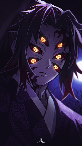 KOKUSHIBO 月, art, kimetsunoyaiba, demonslayer, akaza, upermon, demon, oni, yoriichi, anime HD phone wallpaper