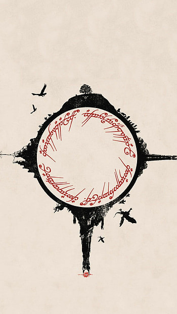 Lord of the Rings tattoo, and , Artistic design, Iconic symbols HD phone wallpaper
