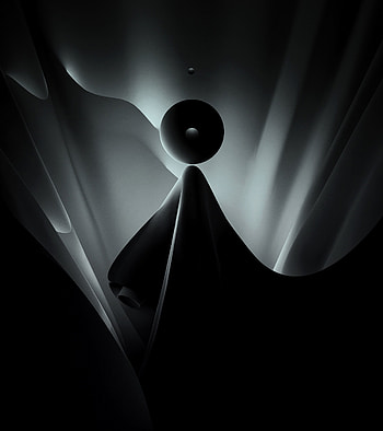 Dark, Form, Ball, Forms, Folds, Pleating HD phone wallpaper