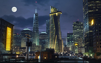 New York, , nightscapes, One World Trade Center, dom Tower, skyscrapers, New York cityscape, american cities, NYC, USA, America HD wallpaper