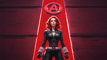 Black Widow Red In Her Ledger, black-widow, superheroes, artwork, artist, digital-art HD wallpaper