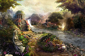 ADVENTURES, garden, creek, water HD wallpaper