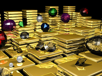 Gold, cgi, abstract, 3d, art HD wallpaper