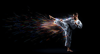 Dynamic Karate Kick - Ultra, karate, martial arts, motion HD wallpaper