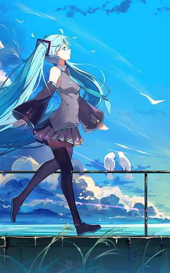 Hatsune Miku: Seaside Stroll — Vocaloid , Hatsune Miku, Anime, Vocaloid HD phone wallpaper