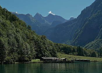 Koenigssee, Green, Lake, Peacefulness, Nature, Mountains, Germany HD wallpaper
