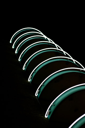 Dark, Lines, Neon, Illumination, Backlight, Arc, Bent, Curved, Arcs HD phone wallpaper