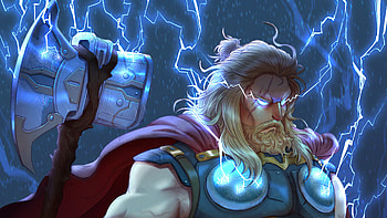 Thor With Two Hammer, thor, superheroes, artwork, digital-art, artstation HD wallpaper
