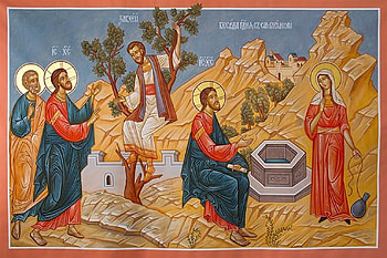 Jesus, Zaccheus and Samaritan Woman, Women, Christ, Zaccheus, Jesus, apostles, Samaritan HD wallpaper