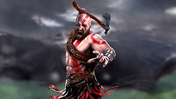 Kratos Titanic Power, kratos, games, god-of-war, artwork, artist, digital-art, art HD wallpaper
