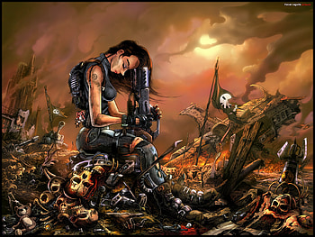 Horror, Dark, Warrior, Soldier HD wallpaper
