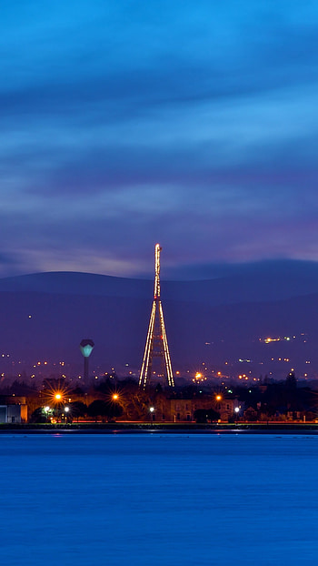 ireland, dublin, evening, dusk, sky, blue, clouds HD phone wallpaper