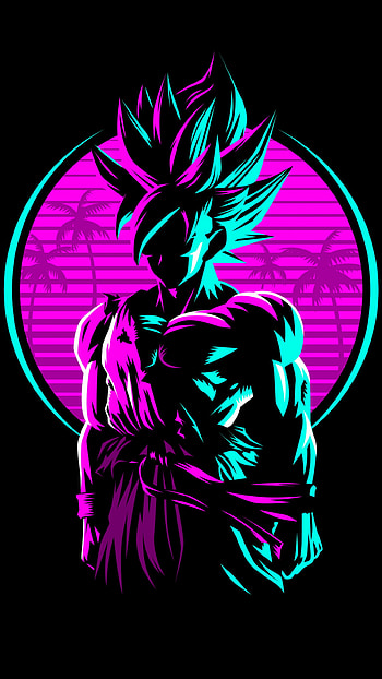 Vaporwave Goku - DBZ Neon ( & Android), Goku, Anime, Dragon Ball Z HD phone wallpaper