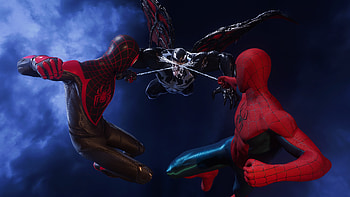 Peter and Miles, video game, Marvel's Spider-Man 2 HD wallpaper