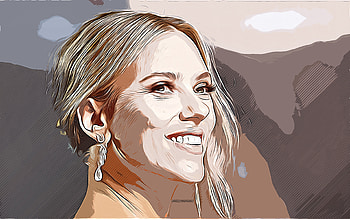 Scarlett Johansson, , vector art, Scarlett Johansson drawing, creative art, Scarlett Johansson art, vector drawing, Scarlett Johansson portrait HD wallpaper