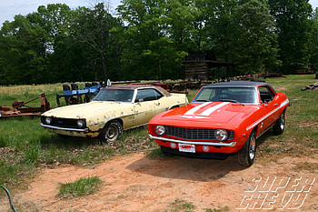 Unrestored-Restored, yenko, gm, bowties, orange HD wallpaper