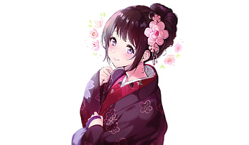Beautiful, Eru Chitanda, traditional dress, original HD wallpaper