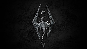 Preview the elder scrolls, emblem, background, dragon HD wallpaper